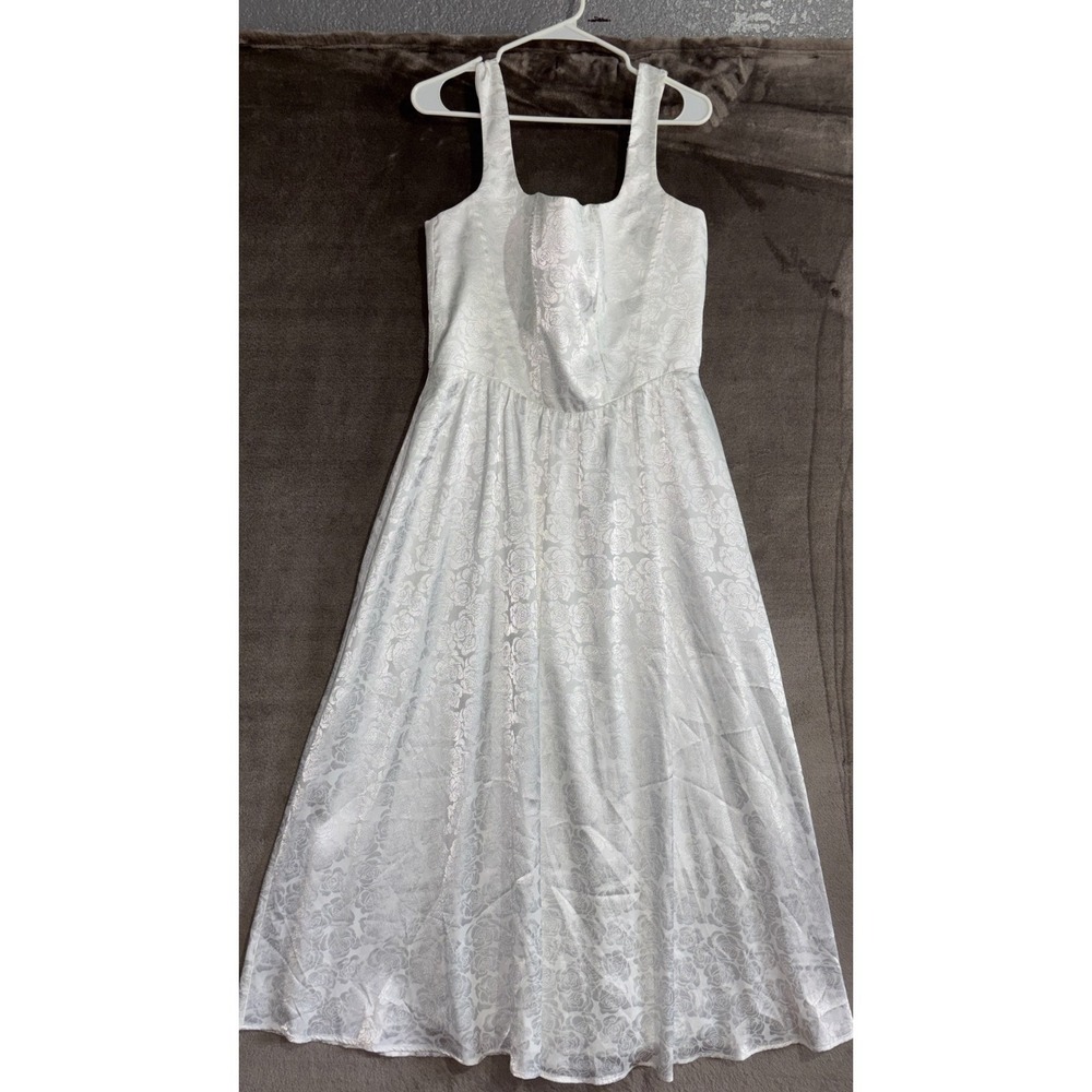Show Me Your Mumu Nina Midi Dress Womens XXL White Rose Satin Lined Smocked Back - Picture 6 of 13